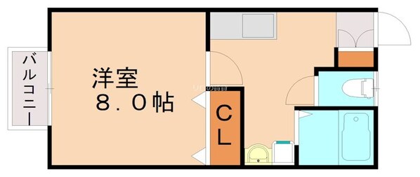 通谷駅 徒歩8分 2階の物件間取画像